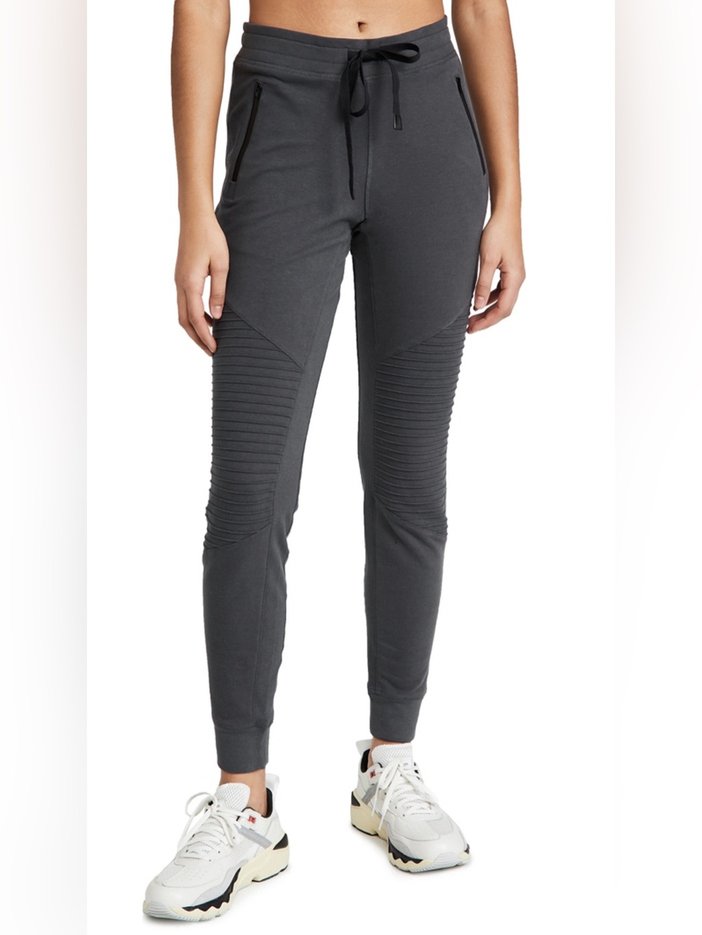 Alo Urban Moto Sweatpants In Anthracite, Size Small
